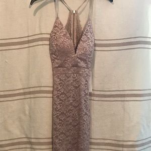 Never before worn champagne colored dress